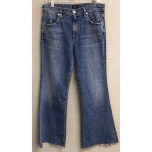 Citizens Of Humanity Chloe Mid Rise Super Flare Jeans Blue Womens 31 Boho Hippie